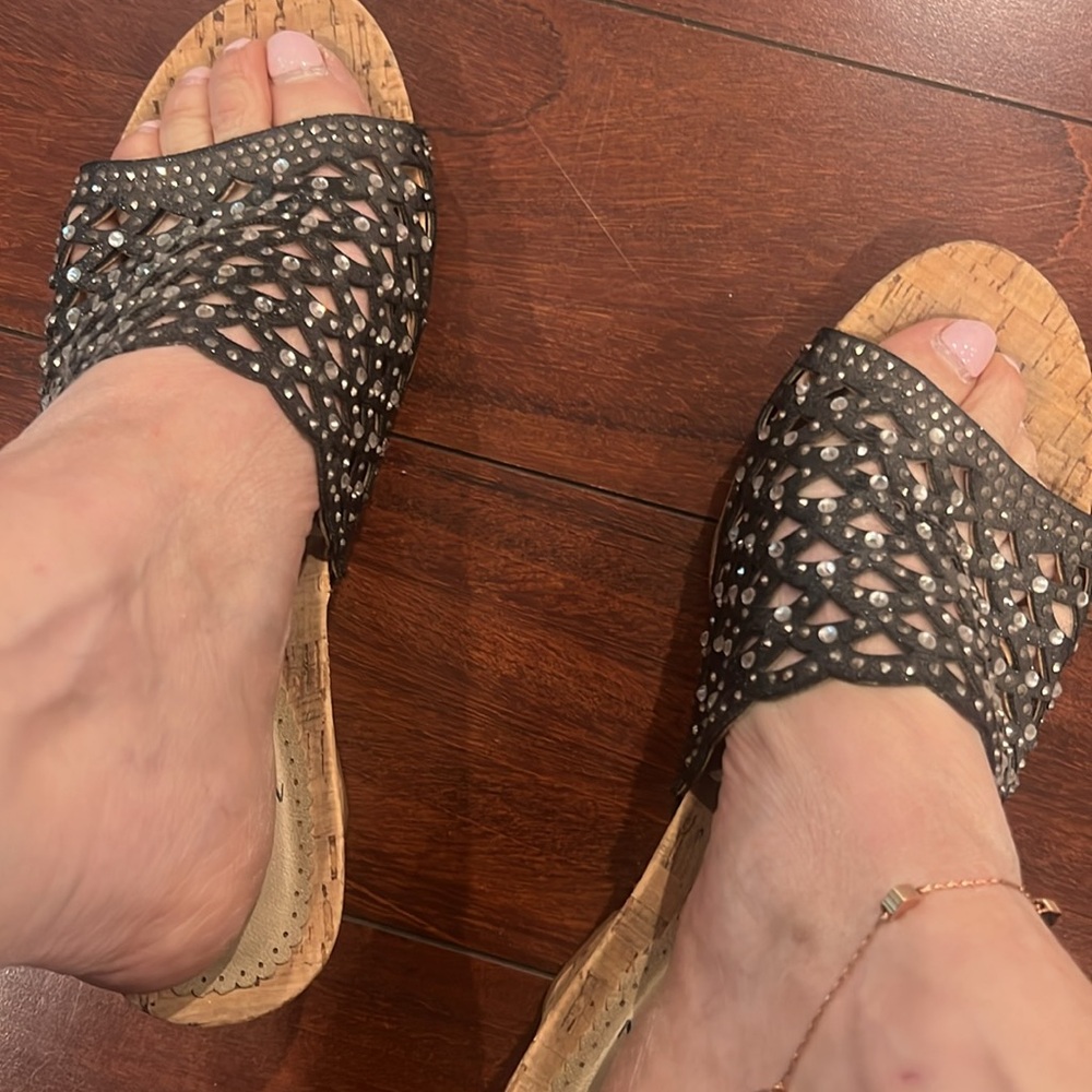 Studded platform sandals